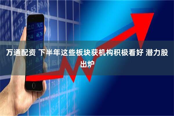 万通配资 下半年这些板块获机构积极看好 潜力股出炉