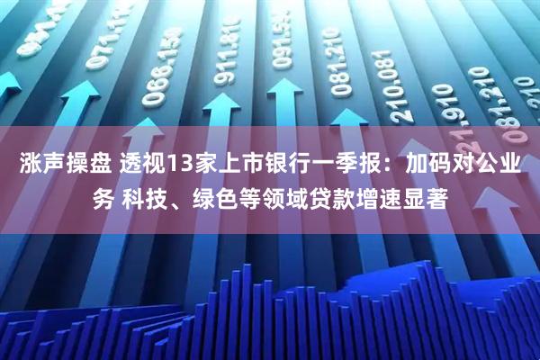 涨声操盘 透视13家上市银行一季报：加码对公业务 科技、绿色等领域贷款增速显著