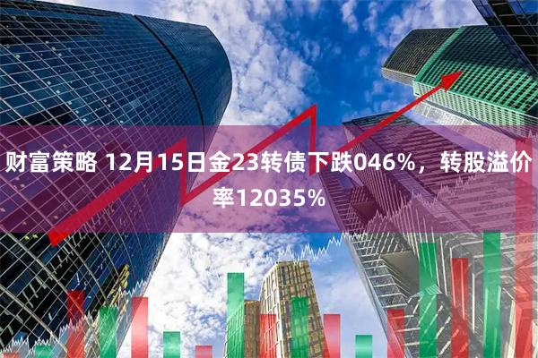 财富策略 12月15日金23转债下跌046%，转股溢价率12035%